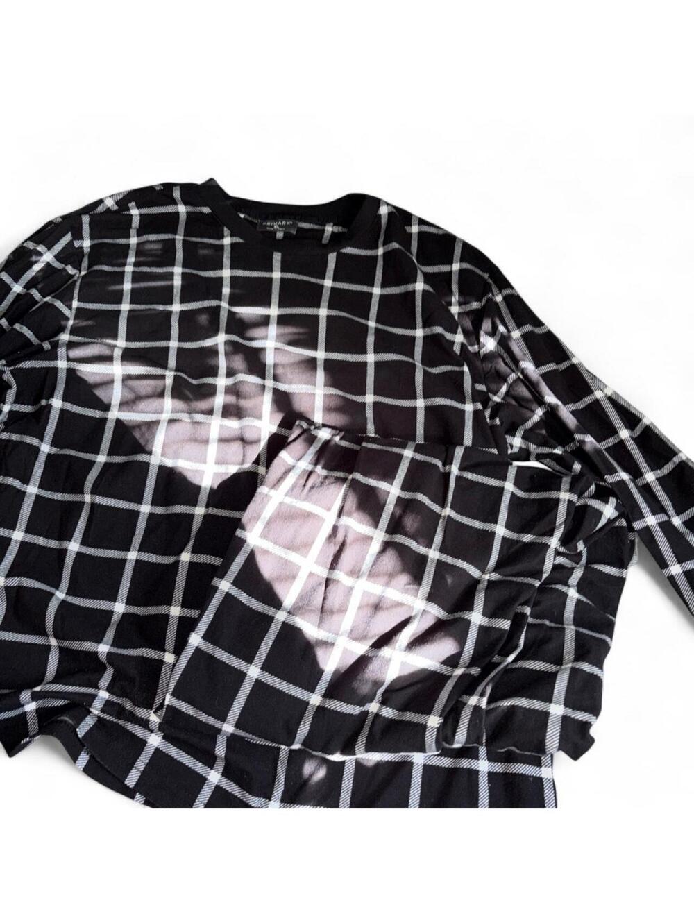 Christmas Pajama Set Primark Men's XL Black and White Plaid set